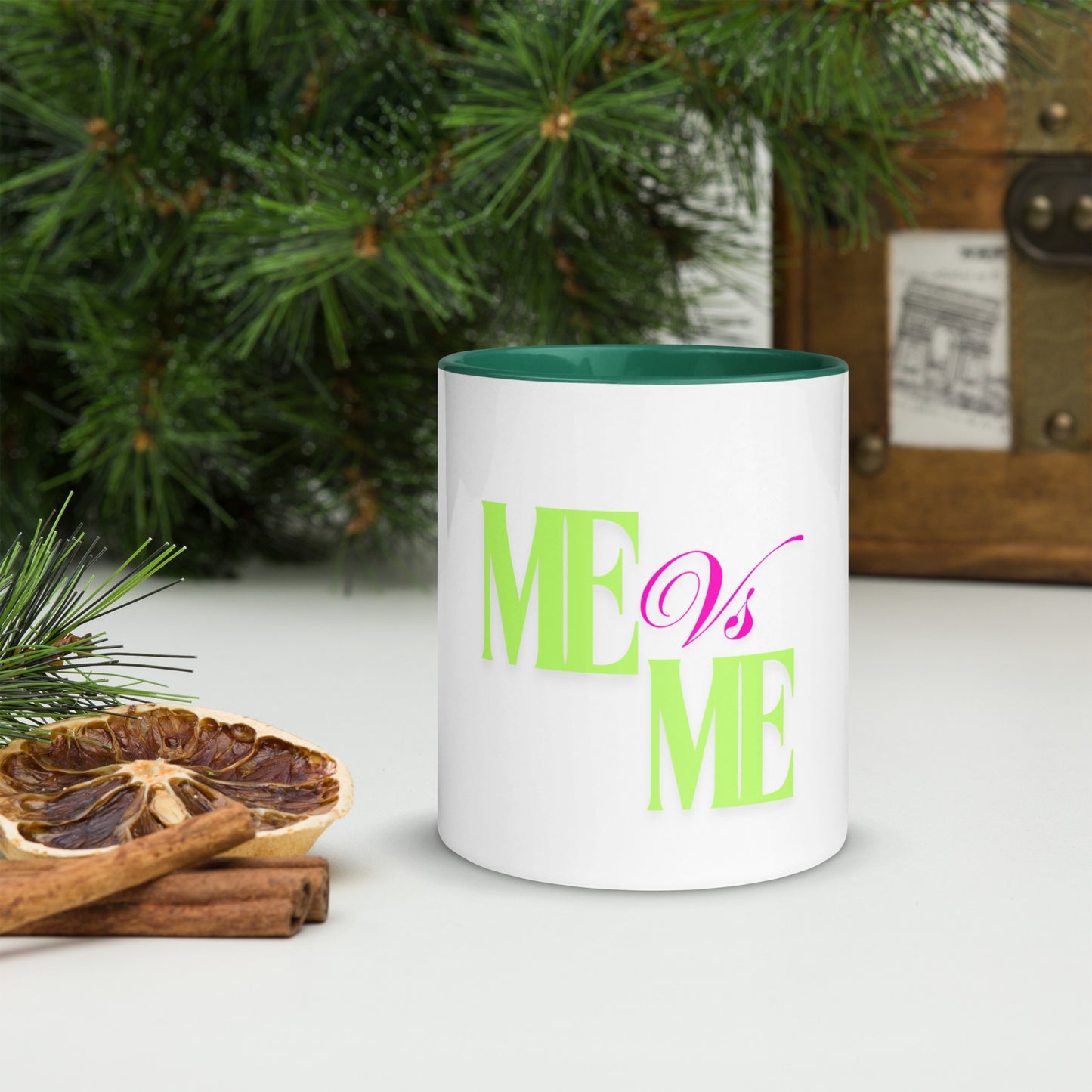 Me vs Me Mug with Color Inside
