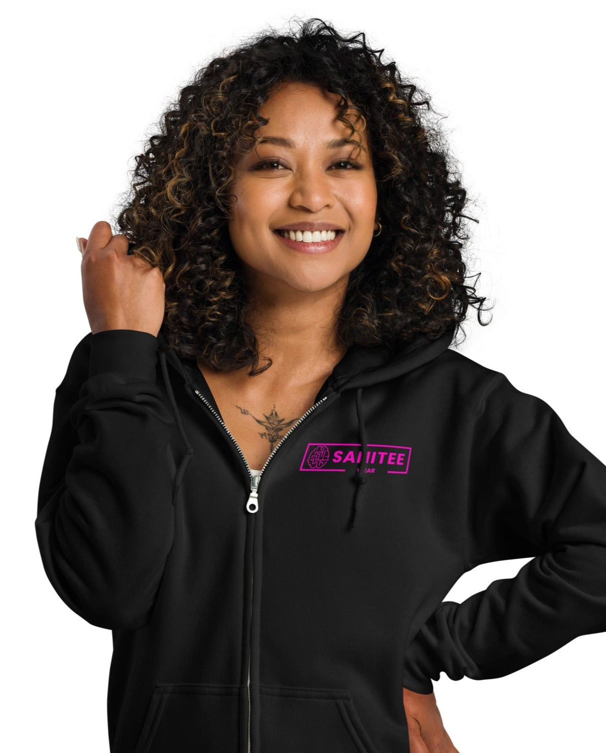 Sanitee Pink - Unisex heavy blend zip hoodie